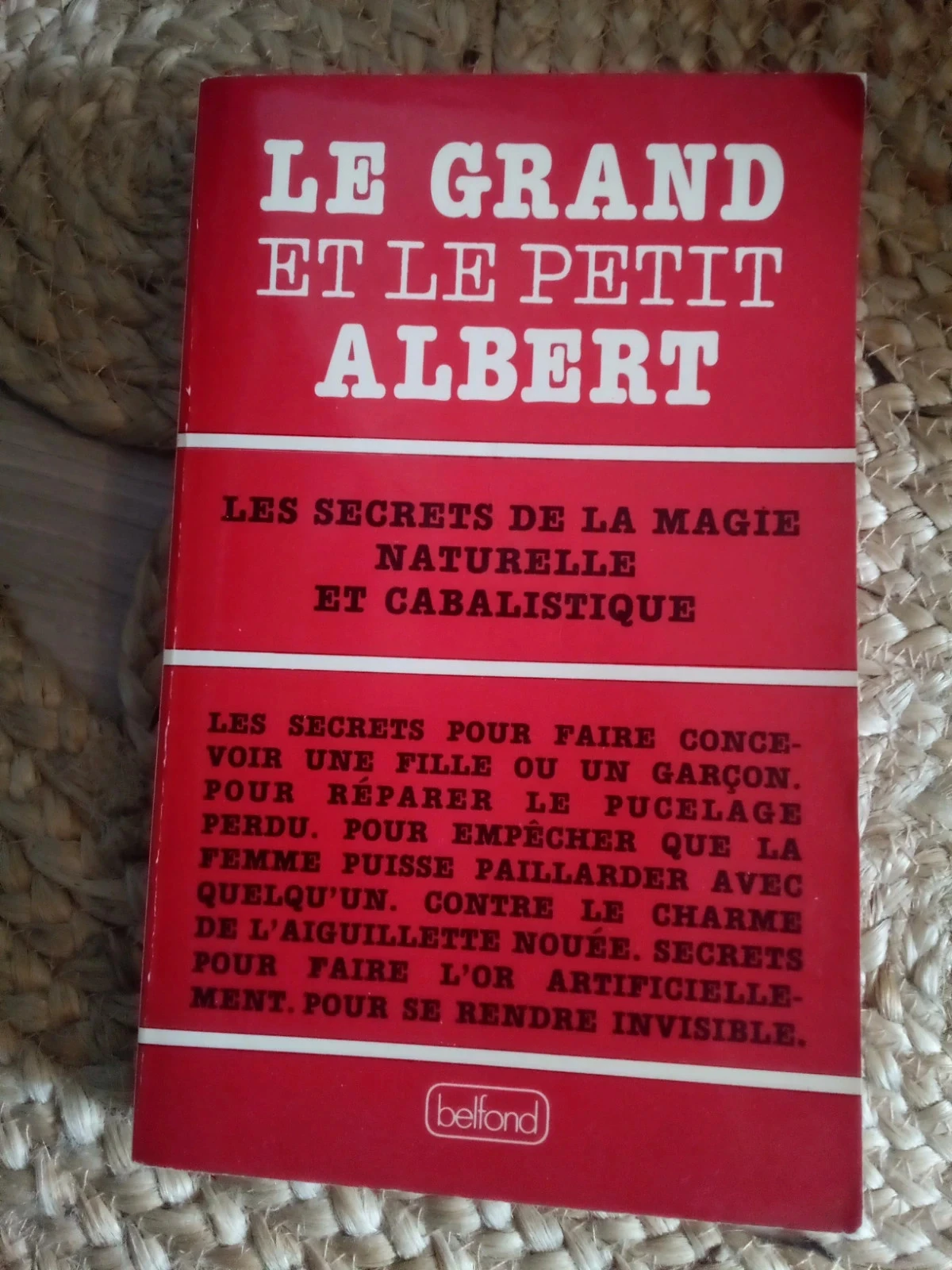 Livre le grand et le petit Albert
